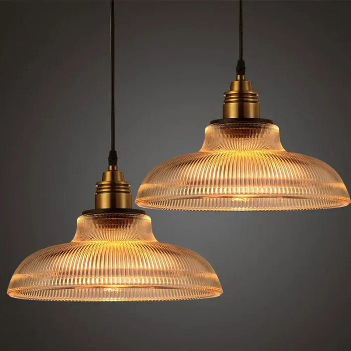 CrystalLoom Glass Pendant Light-Amber-Warm White-State of Style