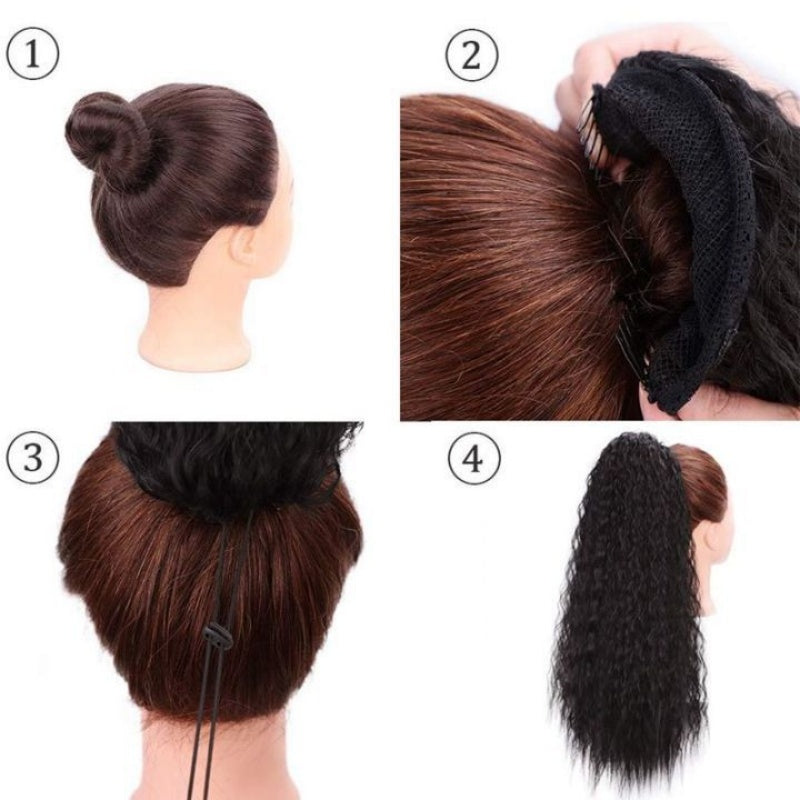 Curly Clip-in Ponytail – Nayla-Black-State of Style