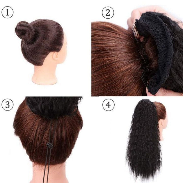 Curly Clip-in Ponytail – Nayla-Black-State of Style