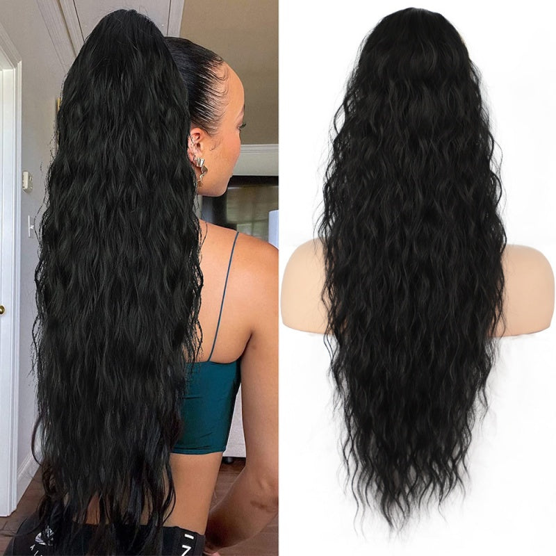 Curly Clip-in Ponytail – Nayla-Black-State of Style