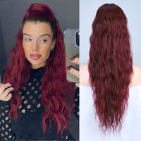 Curly Clip-in Ponytail – Nayla-Red-State of Style