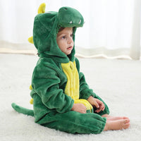 Cute Animals Baby Onesies - SnugglePals-Green Dinosaur-0-6 months-State of Style
