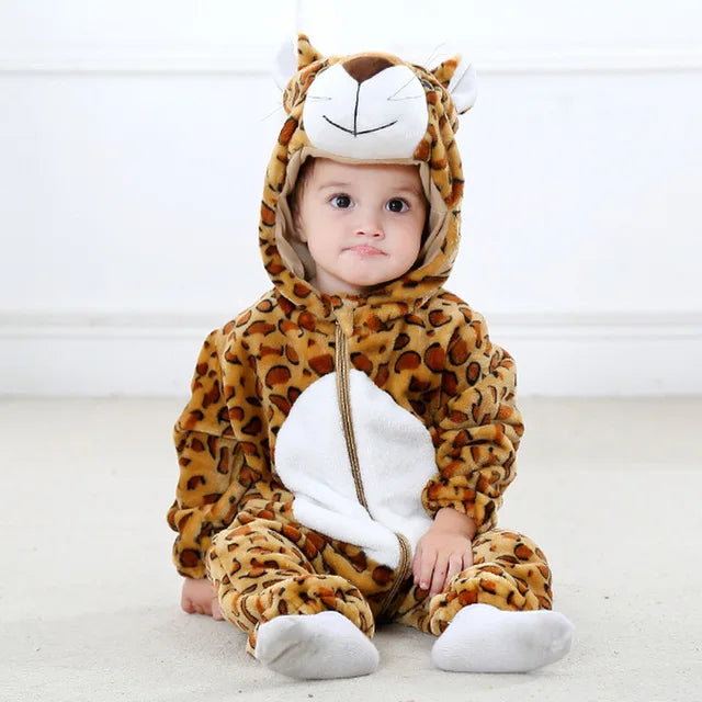 Cute Animals Baby Onesies - SnugglePals-Leopard-0-6 months-State of Style