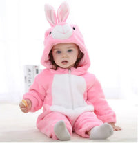 Cute Animals Baby Onesies - SnugglePals-Pink Rabbit-0-6 months-State of Style