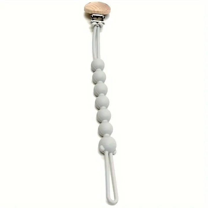 Cute Bear Pacifier Chain - TeddyClip-Light grey-State of Style
