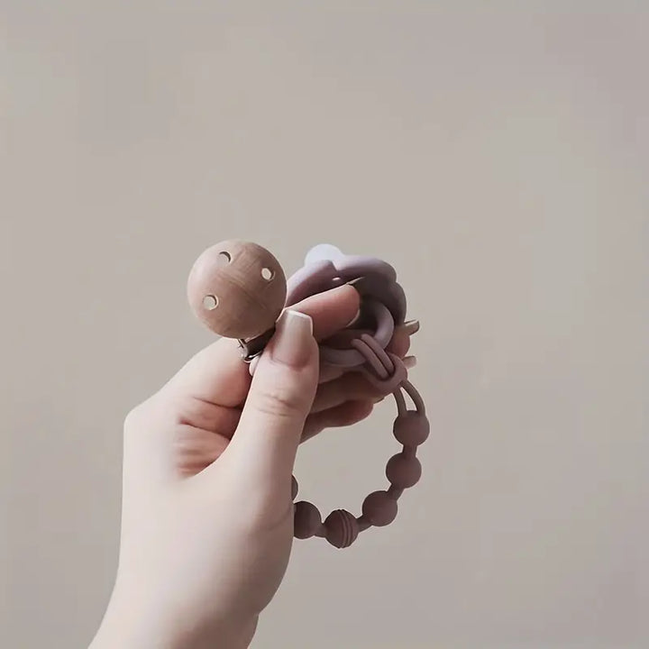 Cute Bear Pacifier Chain - TeddyClip-Ochre yellow-State of Style