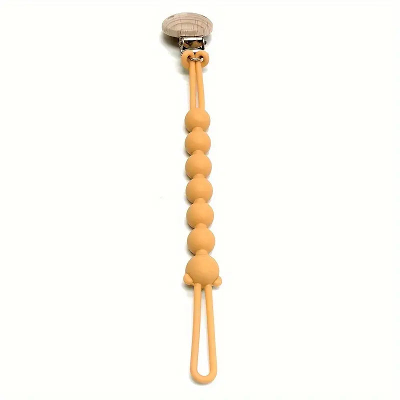 Cute Bear Pacifier Chain - TeddyClip-Ochre yellow-State of Style