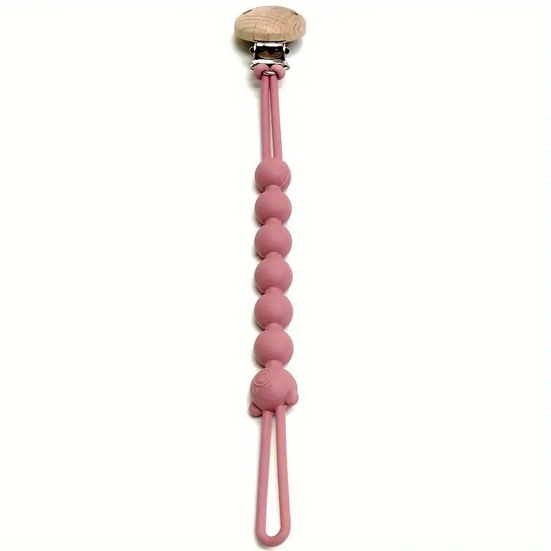 Cute Bear Pacifier Chain - TeddyClip-Old pink-State of Style