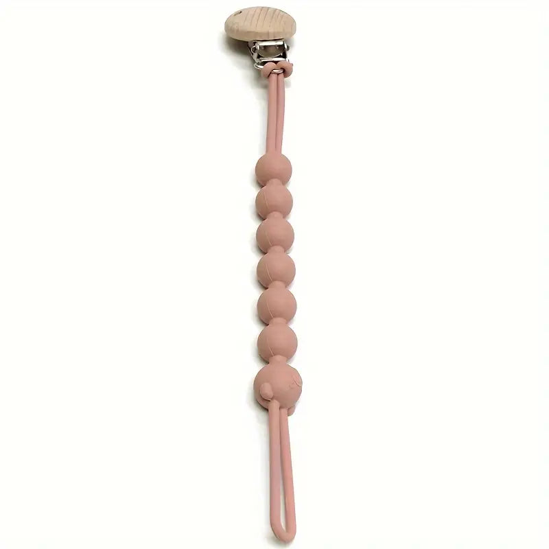 Cute Bear Pacifier Chain - TeddyClip-Peach-State of Style