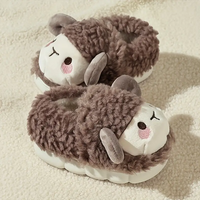 Cute Fluffy Children's Slippers - FluffySteps-Brown-5.5-6.5-State of Style