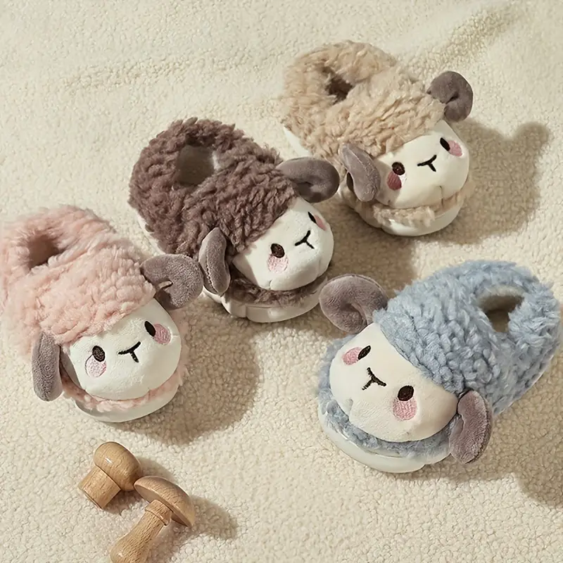 Cute Fluffy Children's Slippers - FluffySteps-Brown-5.5-6.5-State of Style