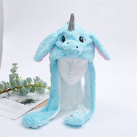 Cute Hat with Moving Ears - BunnyBounce Hat-Blue Unicorn-State of Style