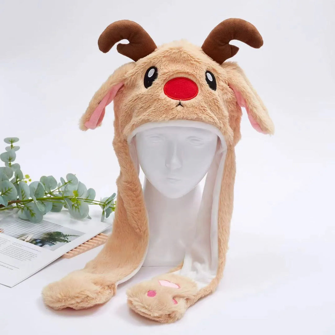 Cute Hat with Moving Ears - BunnyBounce Hat-Christmas Deer-State of Style
