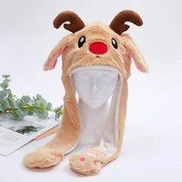 Cute Hat with Moving Ears - BunnyBounce Hat-Christmas Deer-State of Style