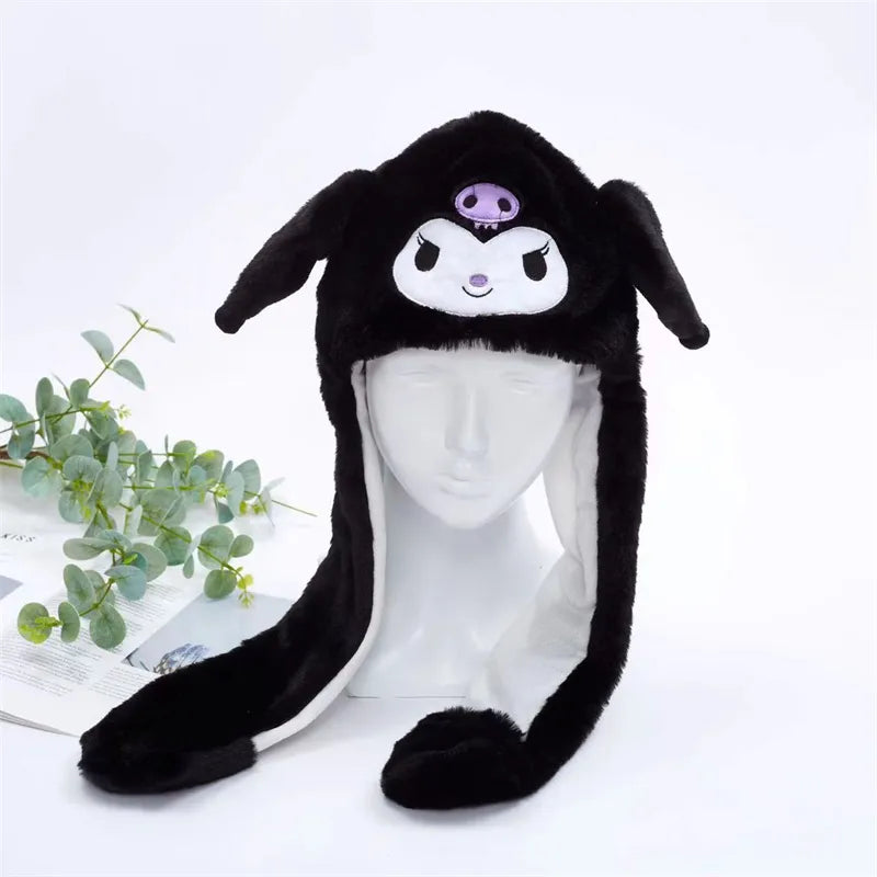 Cute Hat with Moving Ears - BunnyBounce Hat-Kuromi Black-State of Style