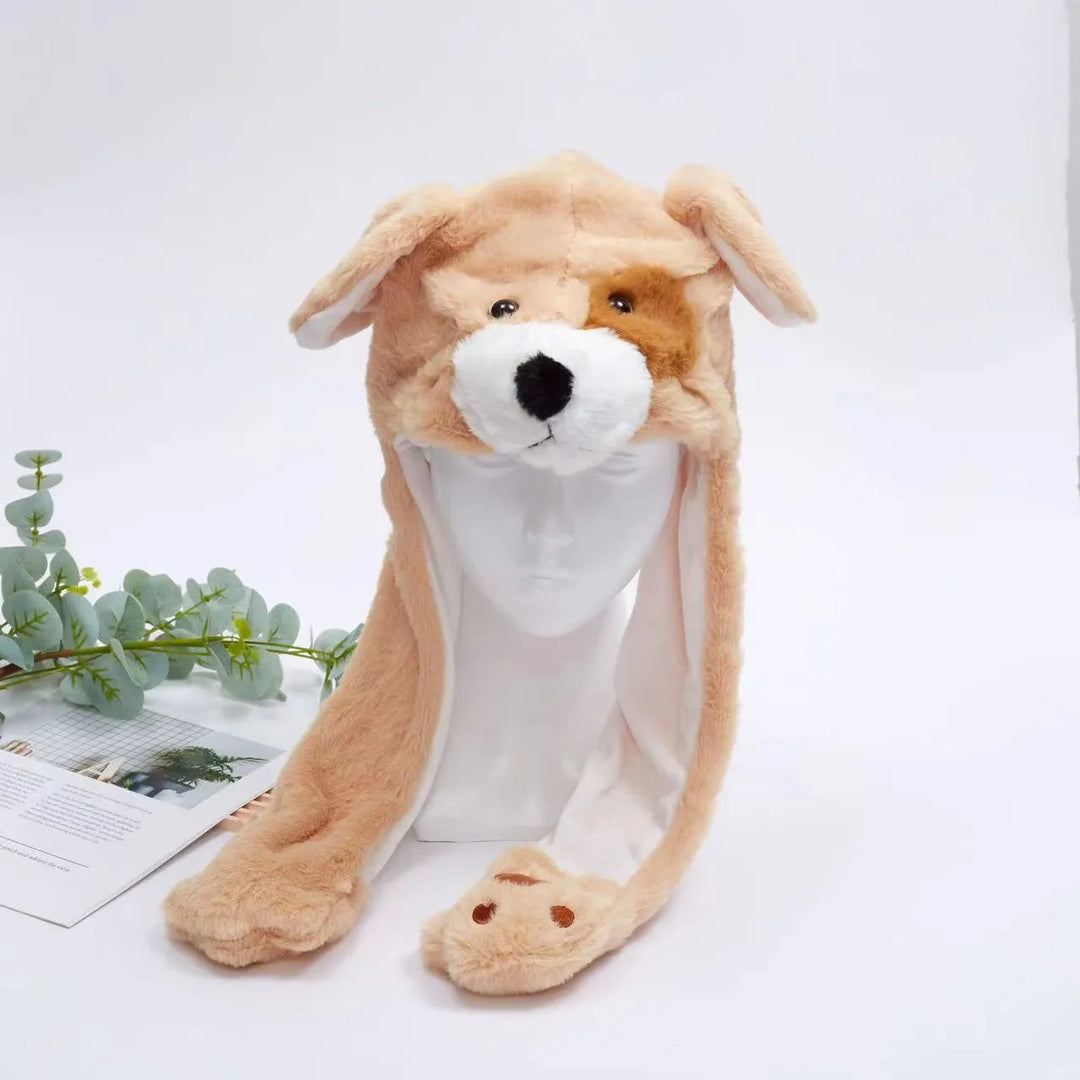 Cute Hat with Moving Ears - BunnyBounce Hat-Light Brown dog-State of Style