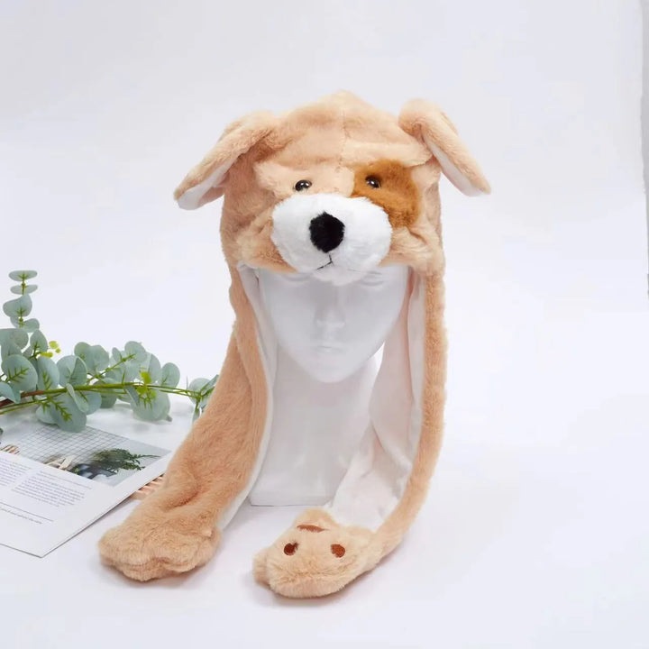 Cute Hat with Moving Ears - BunnyBounce Hat-Light Brown dog-State of Style