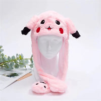 Cute Hat with Moving Ears - BunnyBounce Hat-Pikachu Pink-State of Style