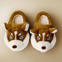 Cute Husky Ladies Slippers – Novi-Brown Layer-5-6-State of Style
