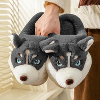 Cute Husky Ladies Slippers – Novi-Light Grey Low-5-6-State of Style