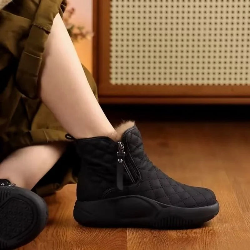 Cute Warm Ladies' Boots - Luna-Black-3.0-State of Style