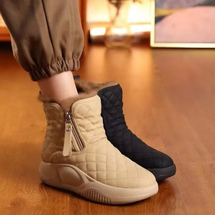 Cute Warm Ladies' Boots - Luna-Khaki-3.0-State of Style