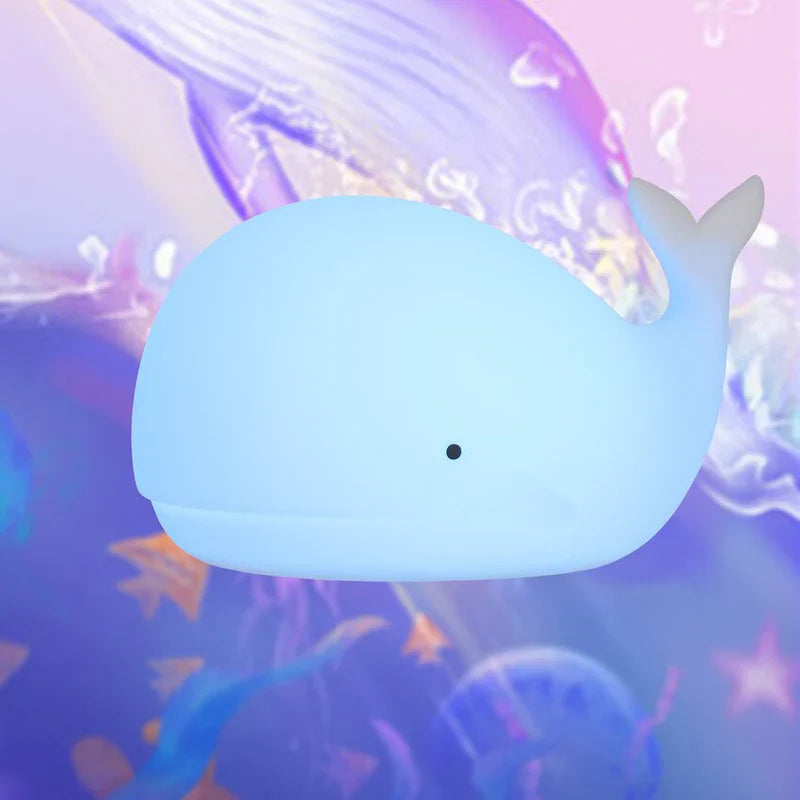 Cute Whale Night Light with Colour Change - GlowWhale-State of Style