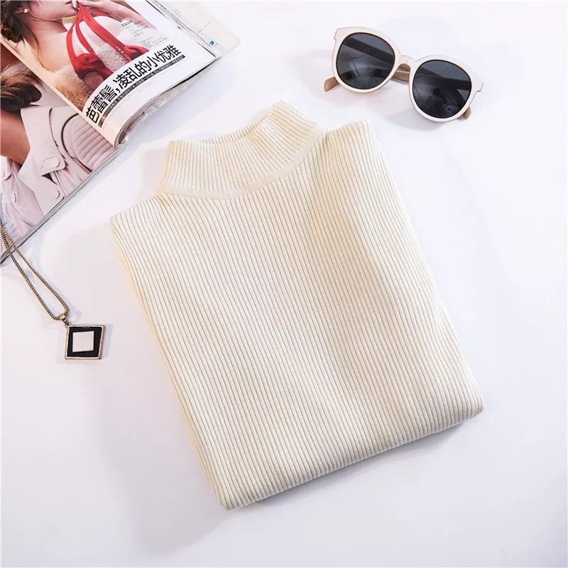 CutSweater | Women's Cosy Knit Pullover-Apricot-State of Style