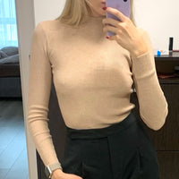 CutSweater | Women's Cosy Knit Pullover-Apricot-State of Style