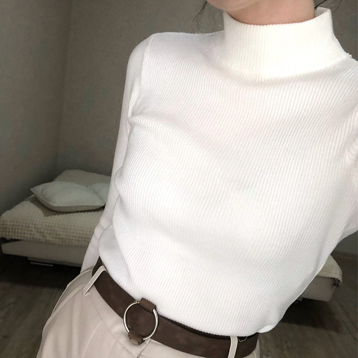 CutSweater | Women's Cosy Knit Pullover-Apricot-State of Style