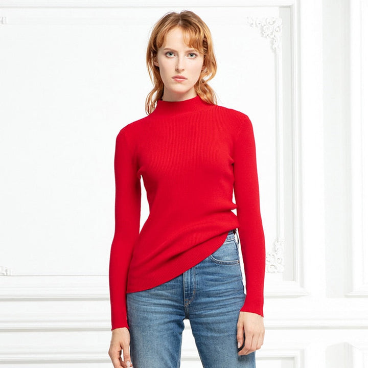 CutSweater | Women's Cosy Knit Pullover-Apricot-State of Style