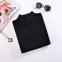 CutSweater | Women's Cosy Knit Pullover-Black-State of Style