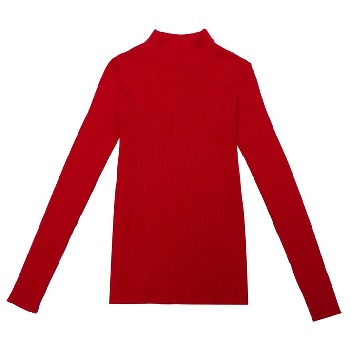 CutSweater | Women's Cosy Knit Pullover-Red-State of Style
