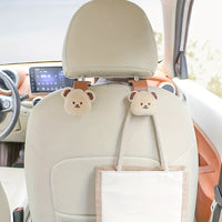 Car seat-back hooks with bear motif – handy storage solution for on-the-go (buy one, get one free)