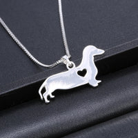 Dachshund Heart Silver Necklace | Sterling Silver Jewellery-State of Style