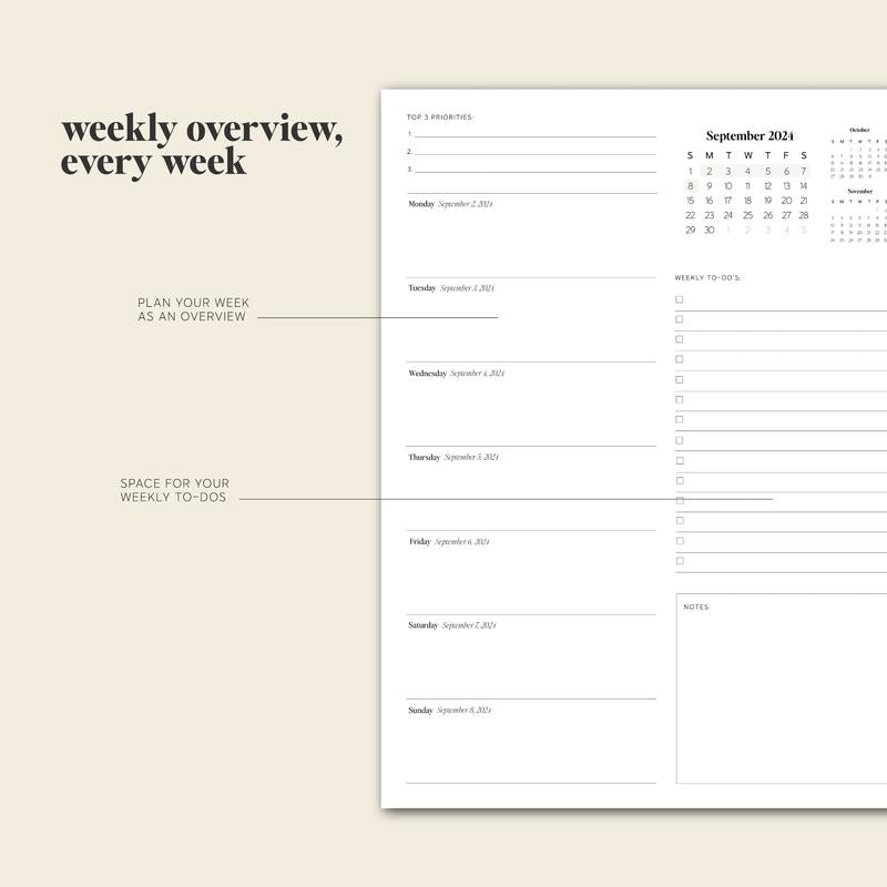 Daily Planner 24-25 - PlanEase-State of Style