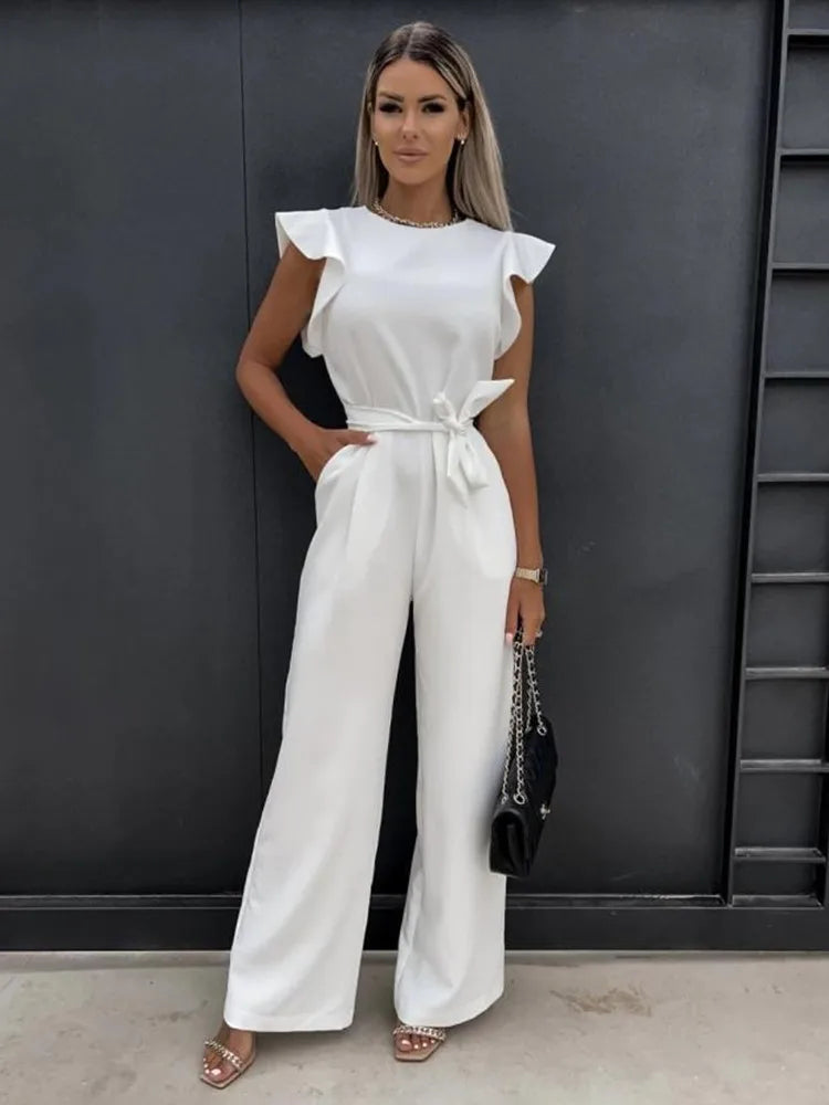 Daisy's Chic Women's Jumpsuit | Comfortable & Stylish-White-S-State of Style
