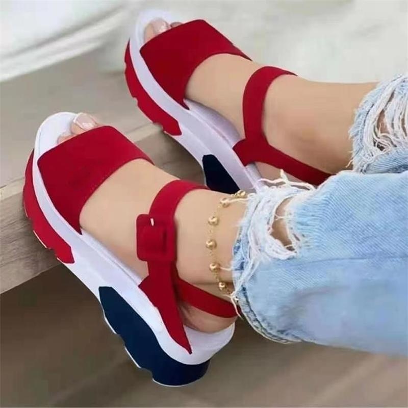 DakotaSandals | Women's Supportive Active Shoes-Red-6.5-State of Style