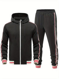 Damon - Men's Comfortable Tracksuit-Black-S-State of Style