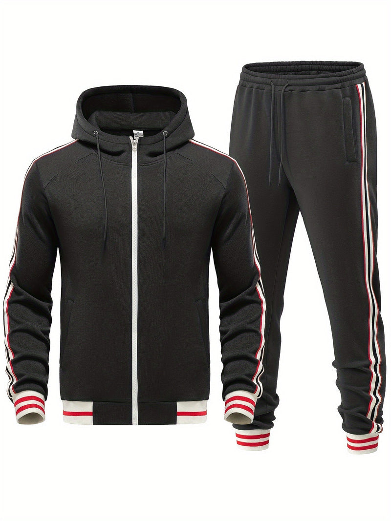 Damon - Men's Comfortable Tracksuit-Black-S-State of Style