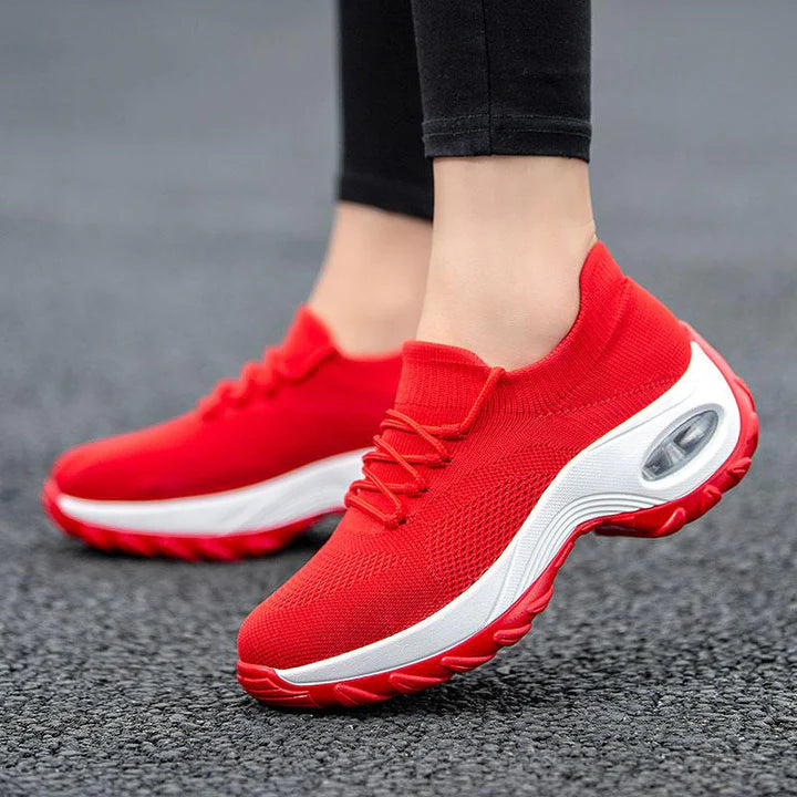 DanasShoes I Orthopedic hiking shoes for women-Red-3.5-State of Style