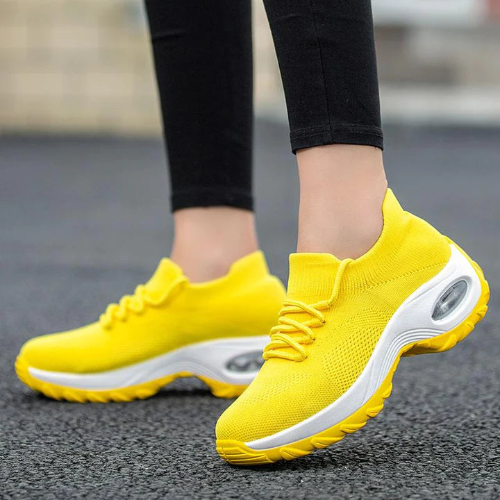 DanasShoes I Orthopedic hiking shoes for women-Yellow-3.5-State of Style