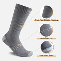 Daniel Crew Socks for Men (6 Pairs)-Black-S (6-8 AU)-State of Style