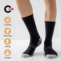 Daniel Crew Socks for Men (6 Pairs)-Black-S (6-8 AU)-State of Style