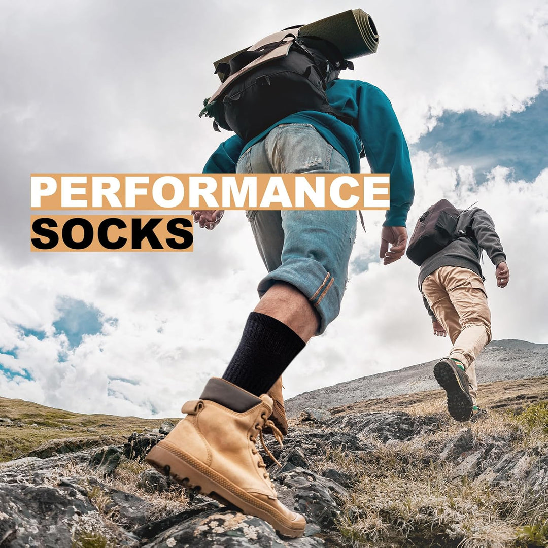 Daniel Crew Socks for Men (6 Pairs)-Black-S (6-8 AU)-State of Style