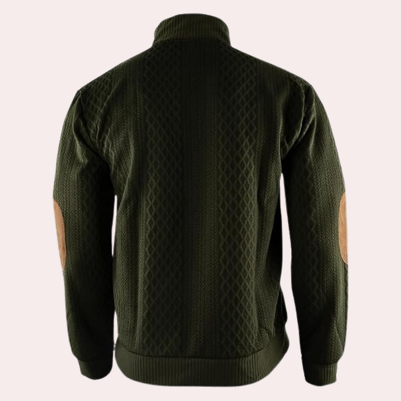 Dany - Warm Casual Men's Sweater with Button Closure-White-S-State of Style
