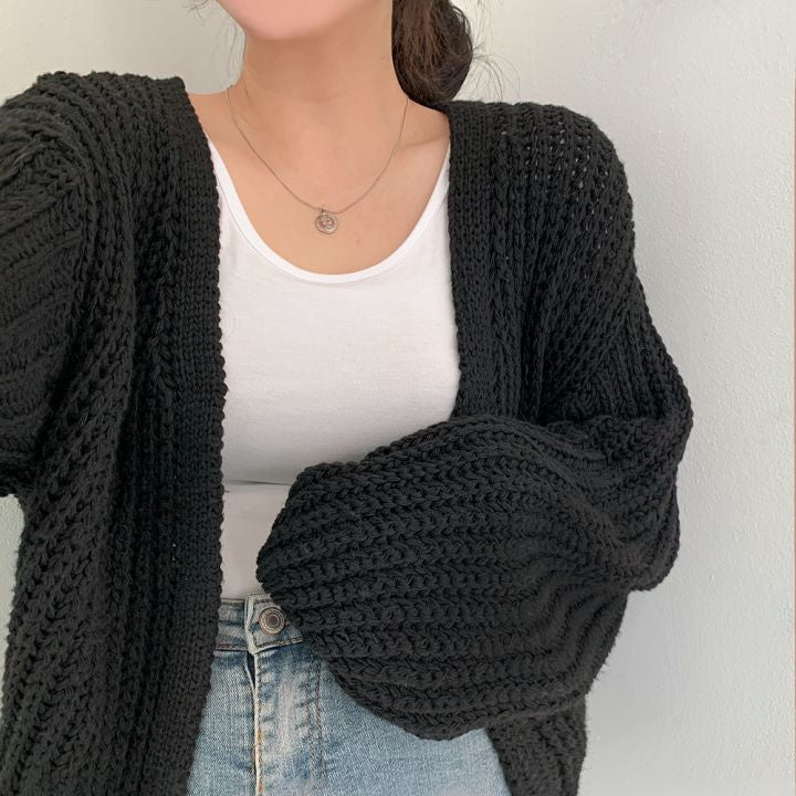 DaphnesVest | Warm Cardigan for Women-Black-One Size-State of Style