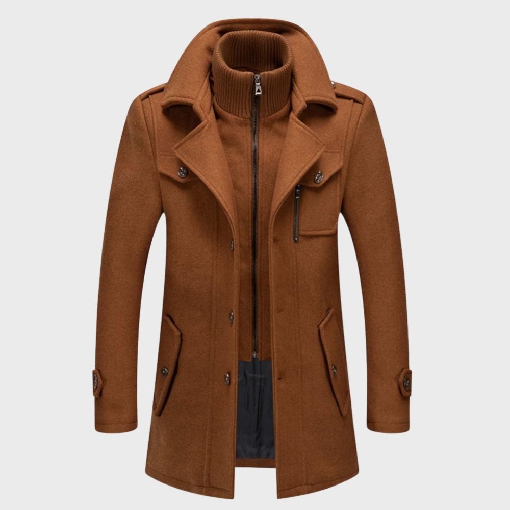 David - Casual Winter Jacket for Men-Khaki-M-State of Style