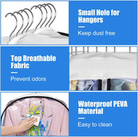 Transparent Garment Covers with Inserts – 6-Pack Side Zipper Storage Covers