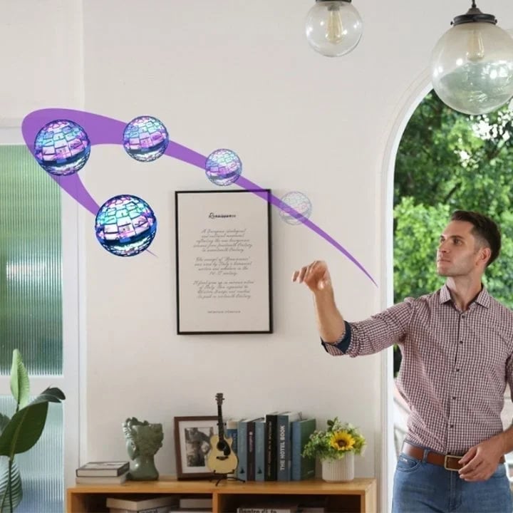Hand-controlled flying UFO toy – for indoor and outdoor use